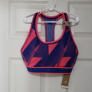 Adidas "Don't Resist Alphaskin Q1" Graphic Sports Bra. Size: Small